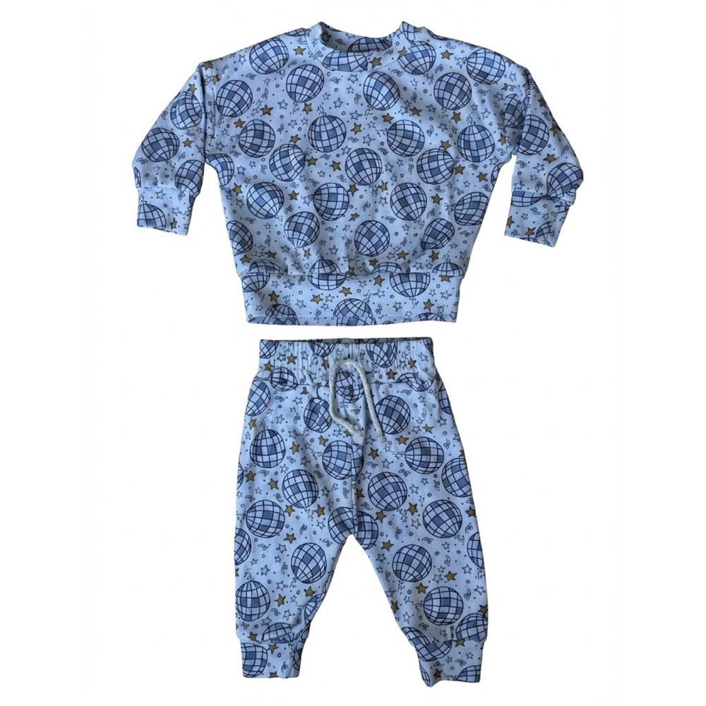 Disco Ball Print Baby Set
